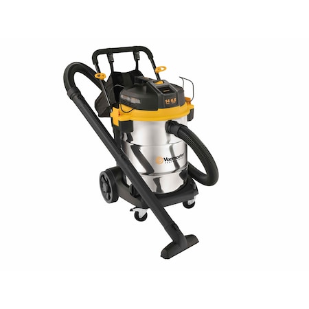 Vacmaster Professional 14-Gallon 6.5 Peak HP Stainless Steel Wet/Dry Vacuum VJE1412SW 0202